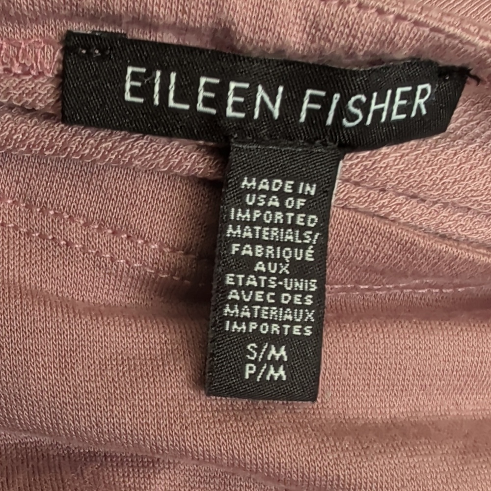 Eileen Fisher Fine Jersey Crew Neck Long Sleeve Tunic Top in Blush Pink, Size XL - Picture 8 of 8